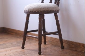 アンティーク家具　大正ロマン　古いナラ材のおしゃれなアンティークチェア