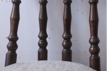 アンティーク家具　大正ロマン　古いナラ材のおしゃれなアンティークチェア