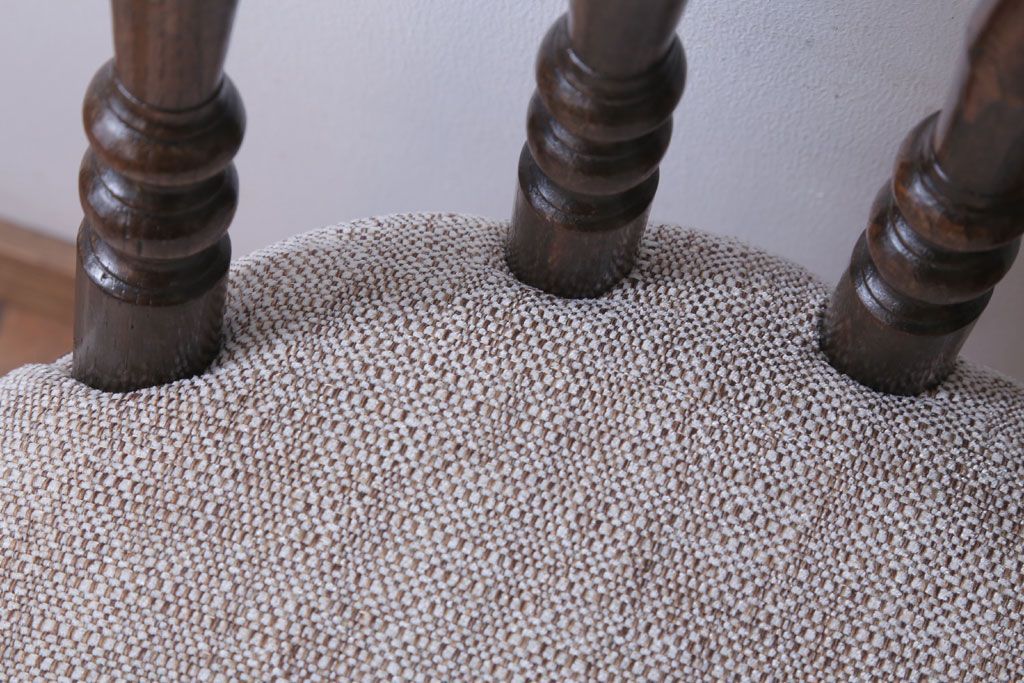 アンティーク家具　大正ロマン　古いナラ材のおしゃれなアンティークチェア