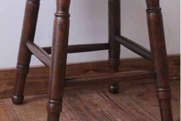 アンティーク家具　大正ロマン　古いナラ材のおしゃれなアンティークチェア