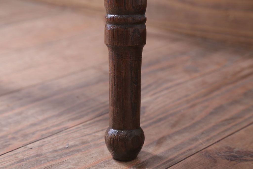 アンティーク家具　大正ロマン　古いナラ材のおしゃれなアンティークチェア