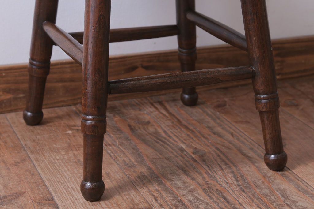 アンティーク家具　大正ロマン　古いナラ材のおしゃれなアンティークチェア