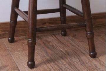 アンティーク家具　大正ロマン　古いナラ材のおしゃれなアンティークチェア