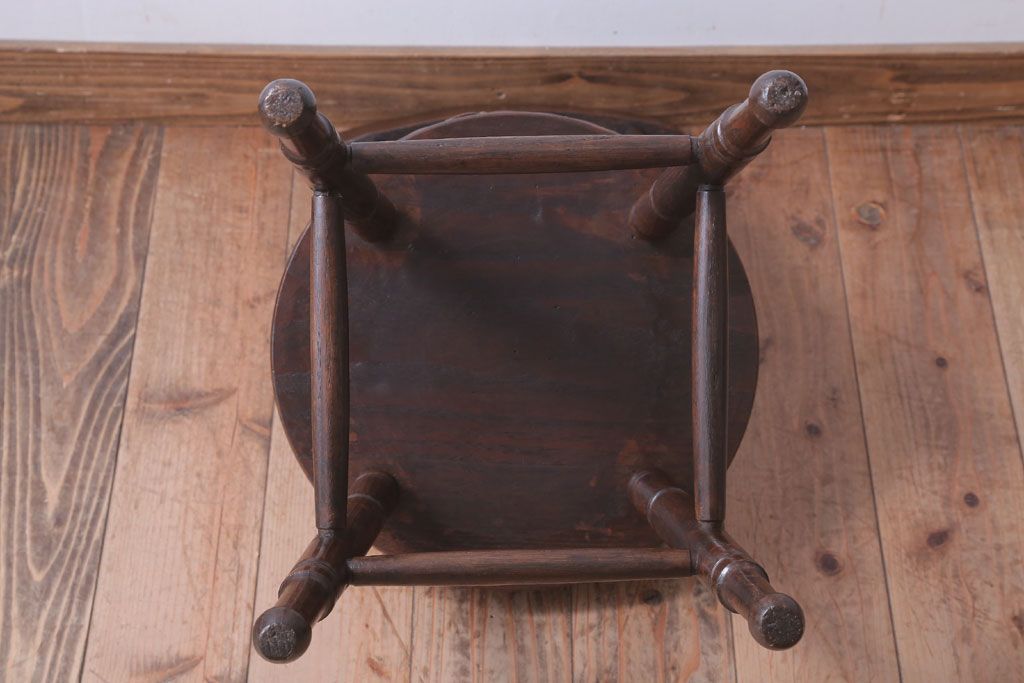 アンティーク家具　大正ロマン　古いナラ材のおしゃれなアンティークチェア