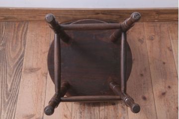 アンティーク家具　大正ロマン　古いナラ材のおしゃれなアンティークチェア