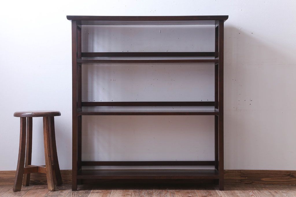 中古　北海道民芸家具　117型　書棚(本棚、飾り棚)