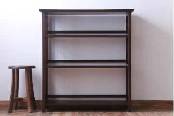 中古　北海道民芸家具　117型　書棚(本棚、飾り棚)