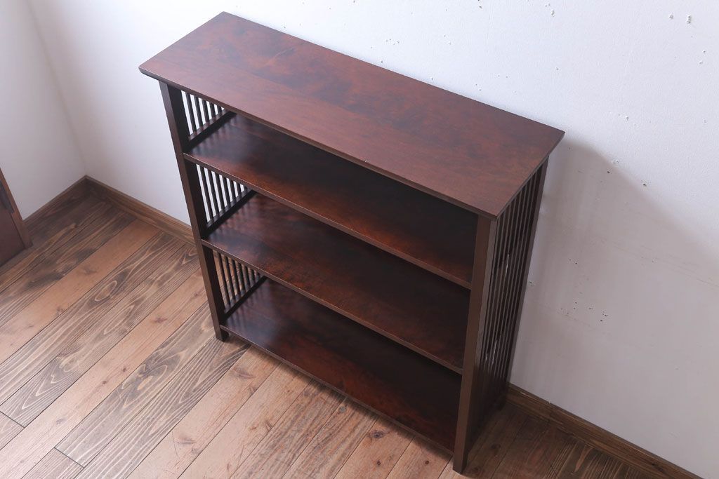 中古　北海道民芸家具　117型　書棚(本棚、飾り棚)