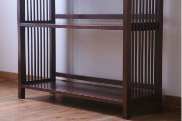 中古　北海道民芸家具　117型　書棚(本棚、飾り棚)