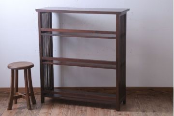 中古　北海道民芸家具　117型　書棚(本棚、飾り棚)