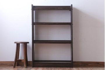 アンティーク家具　和製アンティーク　小振りでシンプルな古い木製の本棚