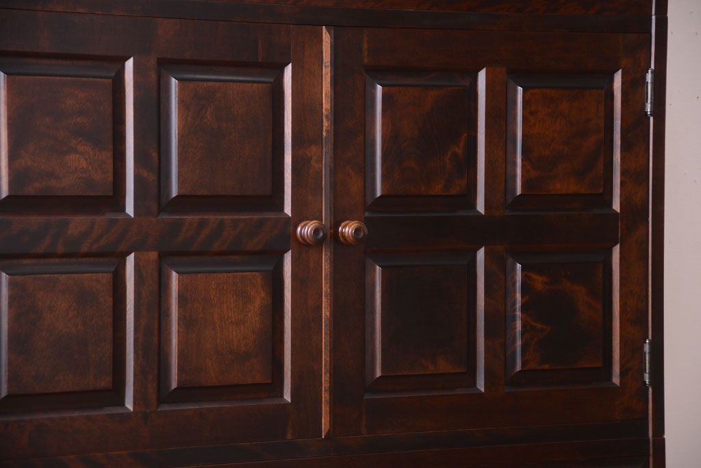 中古　北海道民芸家具　3段重ねチェスト(衣装箪笥・整理タンス・きものチェスト)