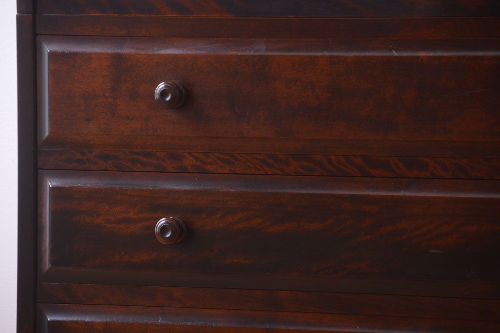 中古　北海道民芸家具　3段重ねチェスト(衣装箪笥・整理タンス・きものチェスト)