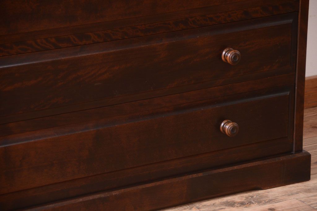 中古　北海道民芸家具　3段重ねチェスト(衣装箪笥・整理タンス・きものチェスト)