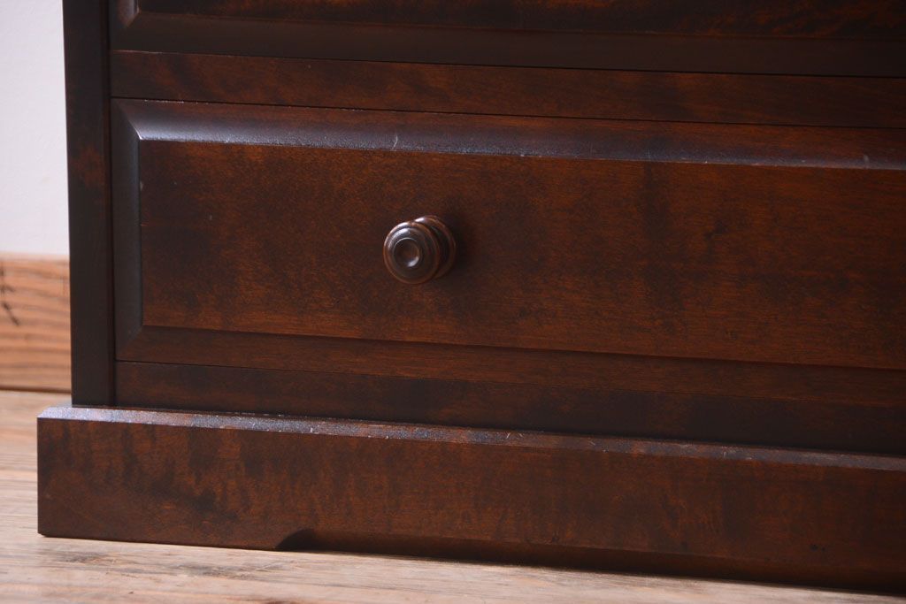 中古　北海道民芸家具　3段重ねチェスト(衣装箪笥・整理タンス・きものチェスト)