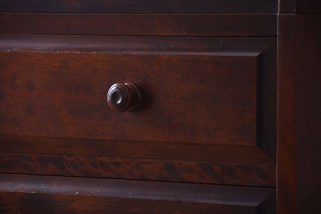 中古　北海道民芸家具　3段重ねチェスト(衣装箪笥・整理タンス・きものチェスト)