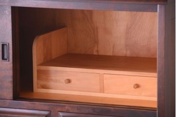 中古　北海道民芸家具　3段重ねチェスト(衣装箪笥・整理タンス・きものチェスト)