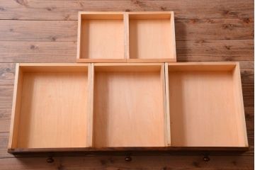 中古　北海道民芸家具　3段重ねチェスト(衣装箪笥・整理タンス・きものチェスト)