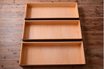 中古　北海道民芸家具　3段重ねチェスト(衣装箪笥・整理タンス・きものチェスト)