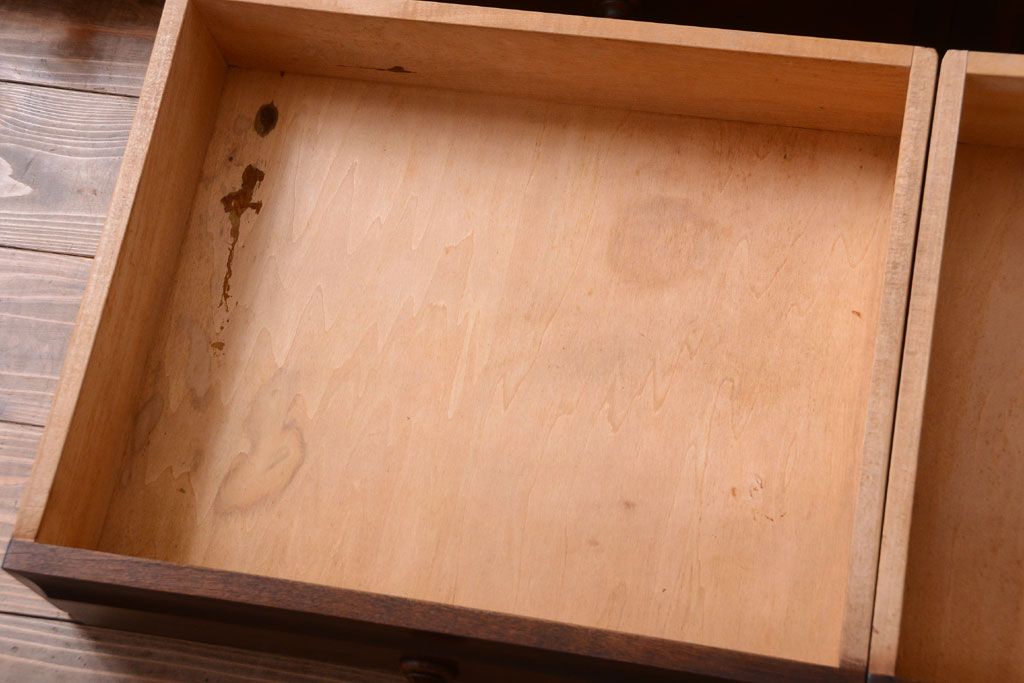 中古　北海道民芸家具　大きな食器棚(カップボード・キャビネット)