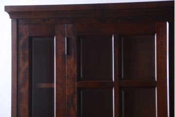 中古　北海道民芸家具　大きな食器棚(カップボード・キャビネット)