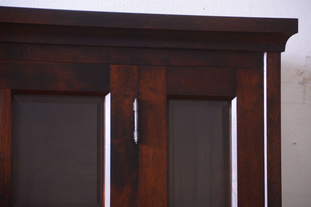 中古　北海道民芸家具　大きな食器棚(カップボード・キャビネット)