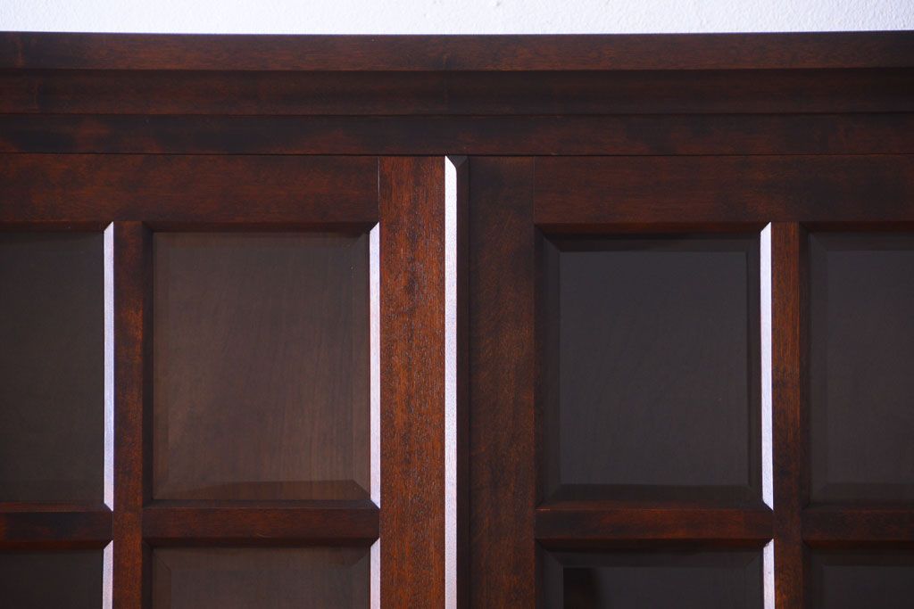 中古　北海道民芸家具　大きな食器棚(カップボード・キャビネット)