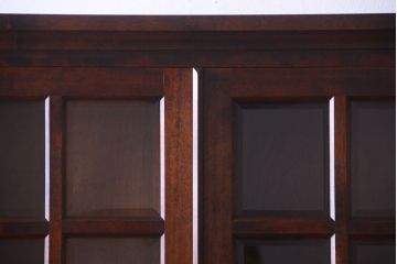 中古　北海道民芸家具　大きな食器棚(カップボード・キャビネット)