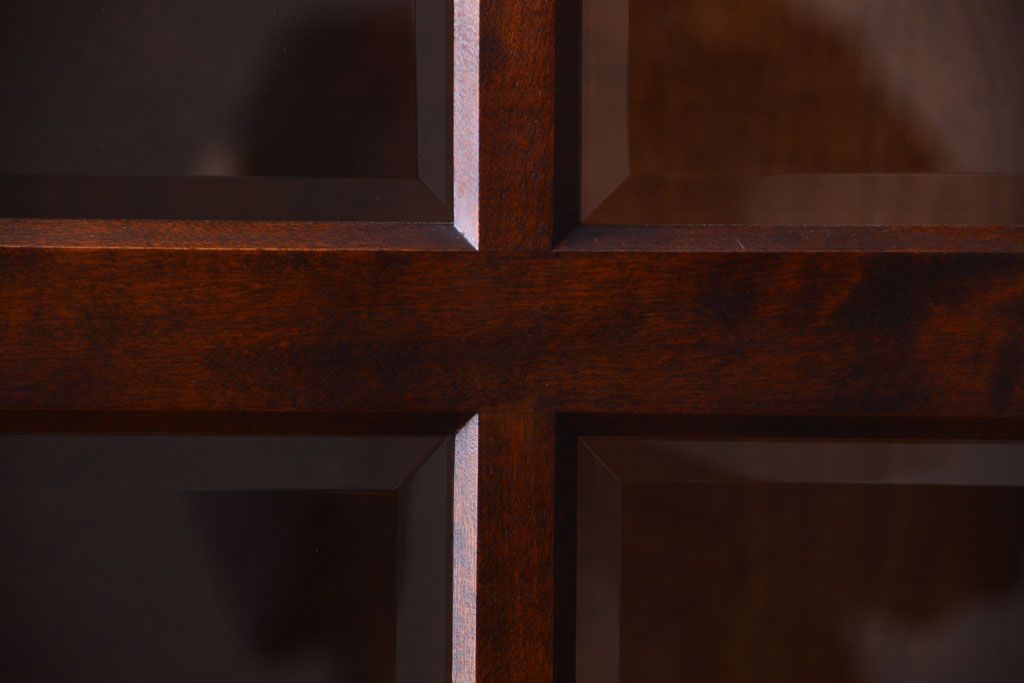 中古　北海道民芸家具　大きな食器棚(カップボード・キャビネット)