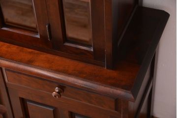 中古　北海道民芸家具　大きな食器棚(カップボード・キャビネット)