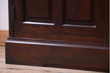 中古　北海道民芸家具　大きな食器棚(カップボード・キャビネット)