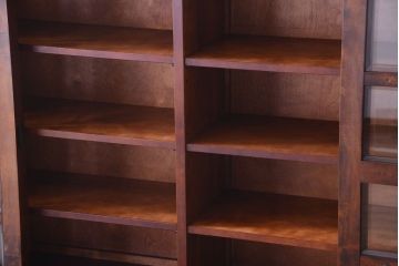 中古　北海道民芸家具　大きな食器棚(カップボード・キャビネット)