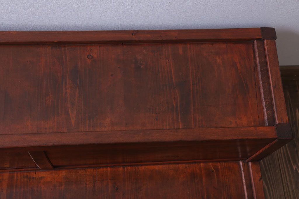 レトロ家具　昭和レトロ　古い木製の大型陳列台(陳列棚・飾り棚・飾り台)