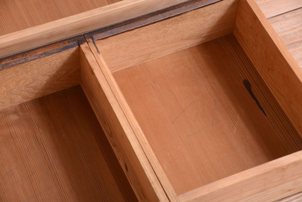 アンティーク家具　大正ロマン　色ガラス入り!変わり型本箱(ブックケース)