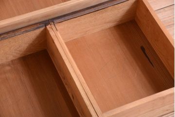 アンティーク家具　大正ロマン　色ガラス入り!変わり型本箱(ブックケース)