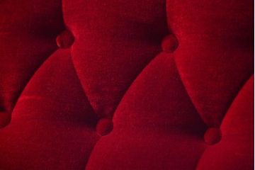 ヴィンテージ家具　ビンテージ　上品なデザイン!赤色布地の高級ソファ