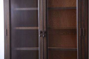 ビンテージ　神戸家具　優雅な重ねキャビネット(食器棚・収納棚)