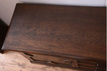 ビンテージ　神戸家具　優雅な重ねキャビネット(食器棚・収納棚)