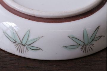 古民具・骨董　明治〜大正　九谷色絵小皿5客セット(1)