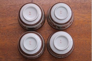 アンティーク雑貨　古民具・骨董　明治〜大正　九谷色絵向付4客セット