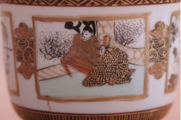 古民具・骨董　明治〜大正　九谷色絵向付5客セット(2)