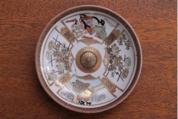 アンティーク雑貨　古民具・骨董　明治〜大正　九谷色絵皿4客セット