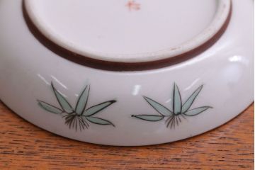 古民具・骨董　明治〜大正　九谷色絵小皿6客セット