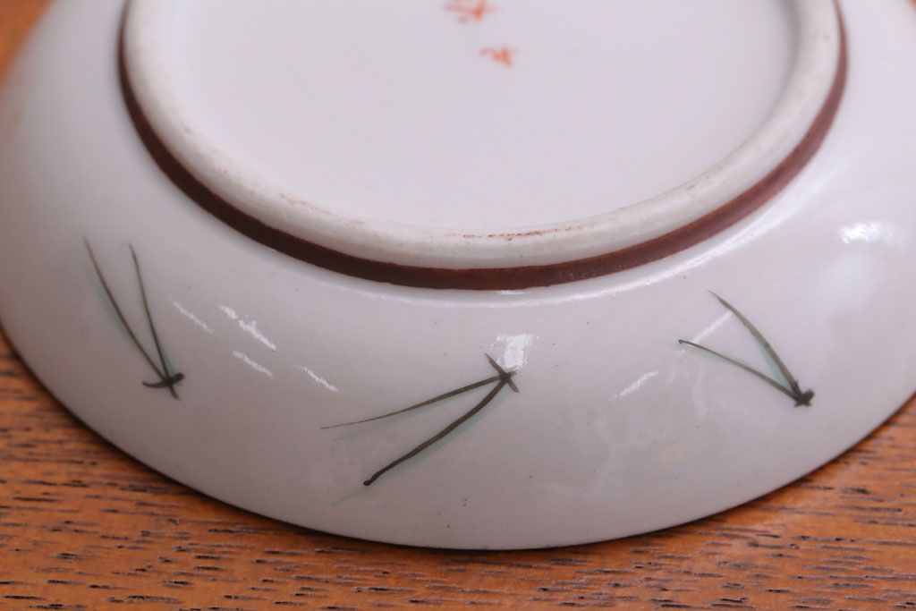 古民具・骨董　明治〜大正　九谷色絵小皿6客セット