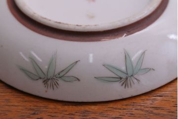 古民具・骨董　明治〜大正　九谷色絵小皿5客セット(2)