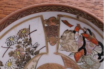 アンティーク雑貨　古民具・骨董　明治〜大正　九谷色絵皿5客セット