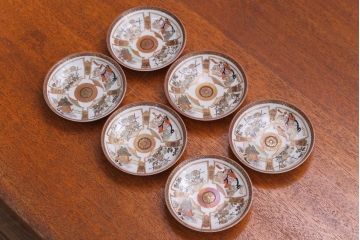 アンティーク雑貨　古民具・骨董　明治〜大正　九谷色絵皿6客セット