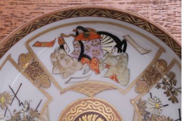 アンティーク雑貨　古民具・骨董　明治〜大正　九谷色絵皿6客セット