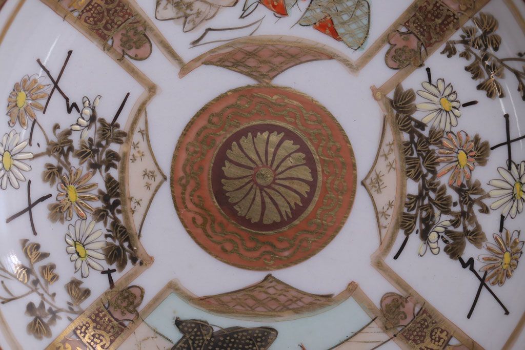 アンティーク雑貨　古民具・骨董　明治〜大正　九谷色絵皿6客セット