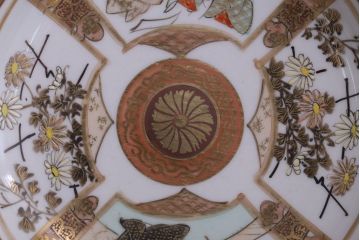 アンティーク雑貨　古民具・骨董　明治〜大正　九谷色絵皿6客セット